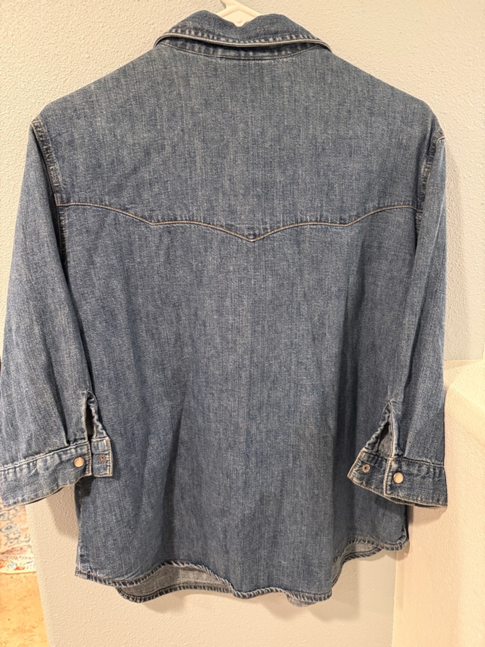 Old Navy Washed Blue Denim Shirt - Picture 6 of 6